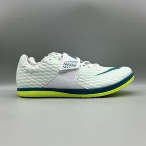 Nike Zoom High Jump HJ Elite White Green Track Shoe FZ9636 100 Men Size 10 NEW